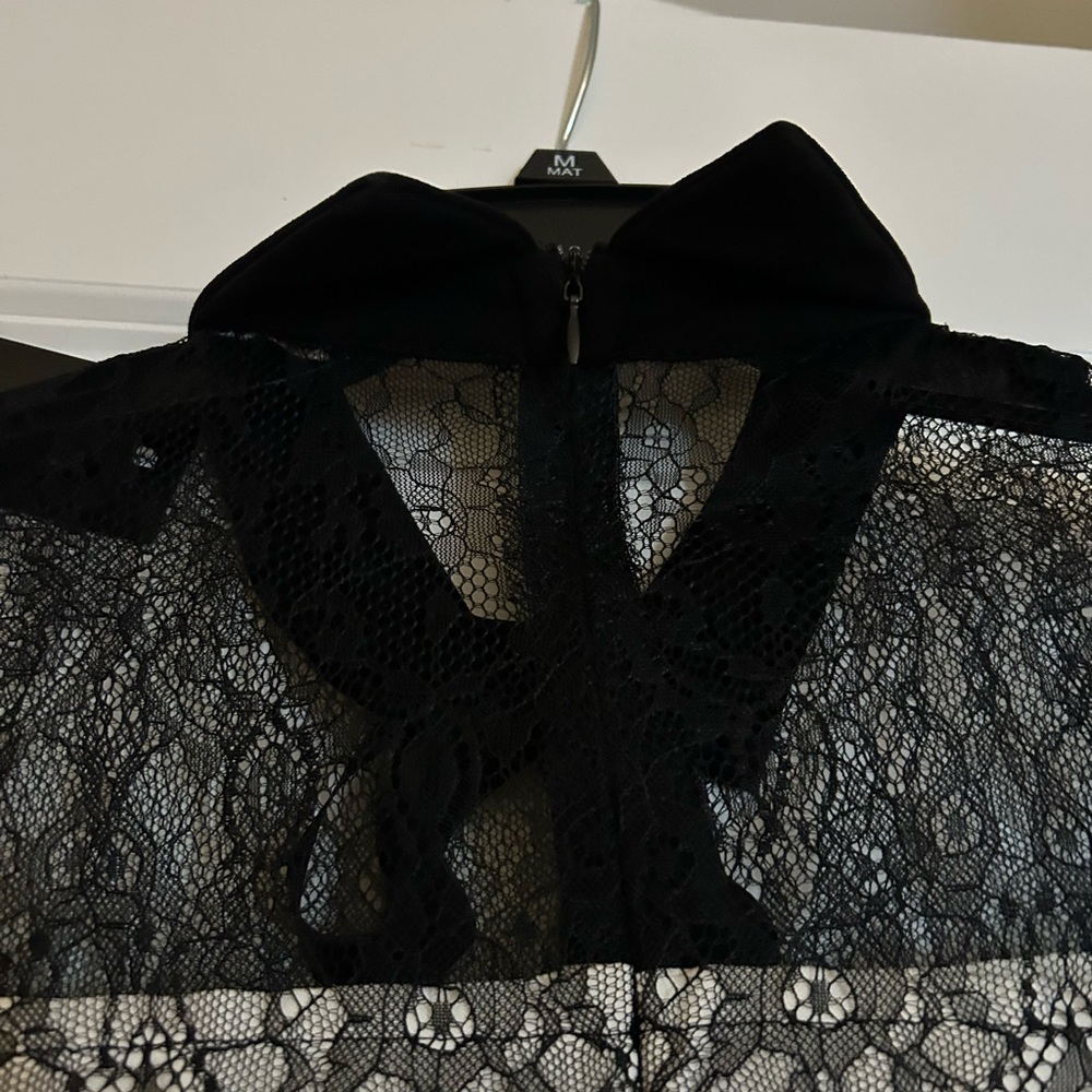 Boohoo Black and White Lace Jumpsuit - Picture 6 of 6